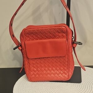 Bottega Veneta Red Crossbody Leather Bag